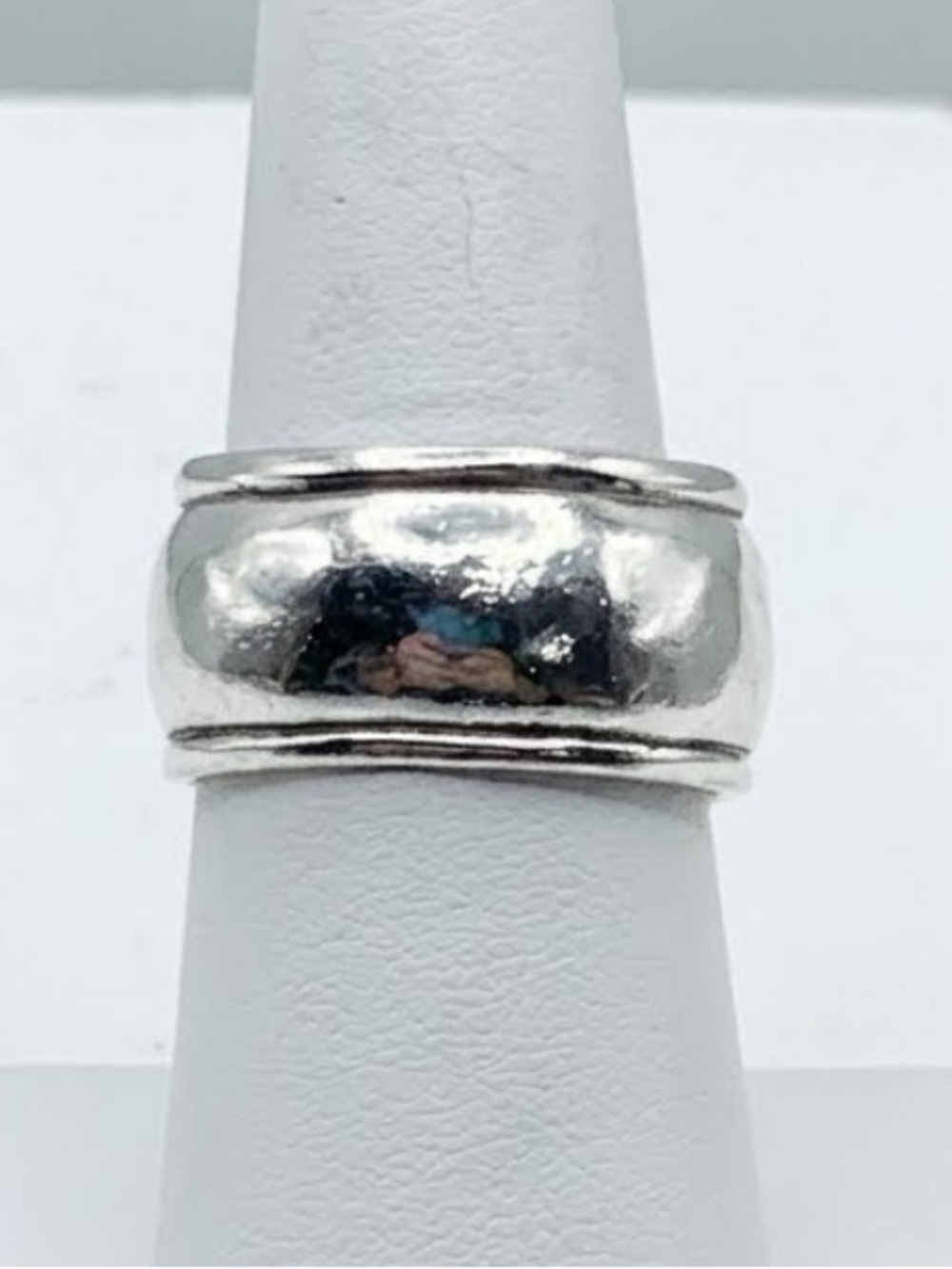 Artisan 96% Silver Wide Dome Ring Size 7 XRF Verified 6.11g